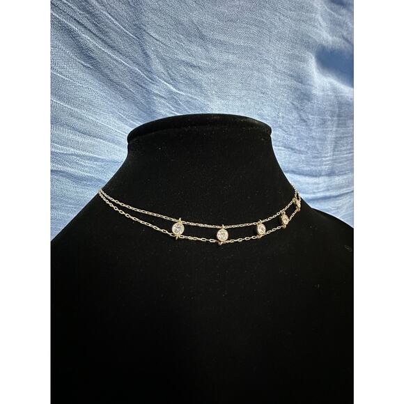 CHLOE + ISABEL double strand pavé circle choker - N0541 - Picture 2 of 3